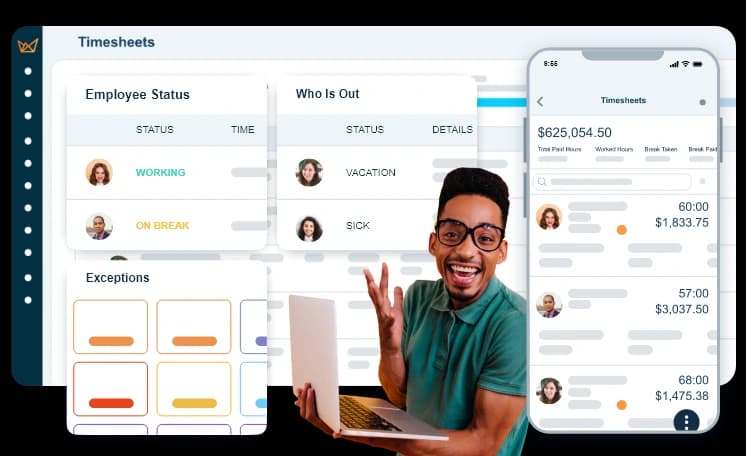 EasyClocking time and attendance software dashboard