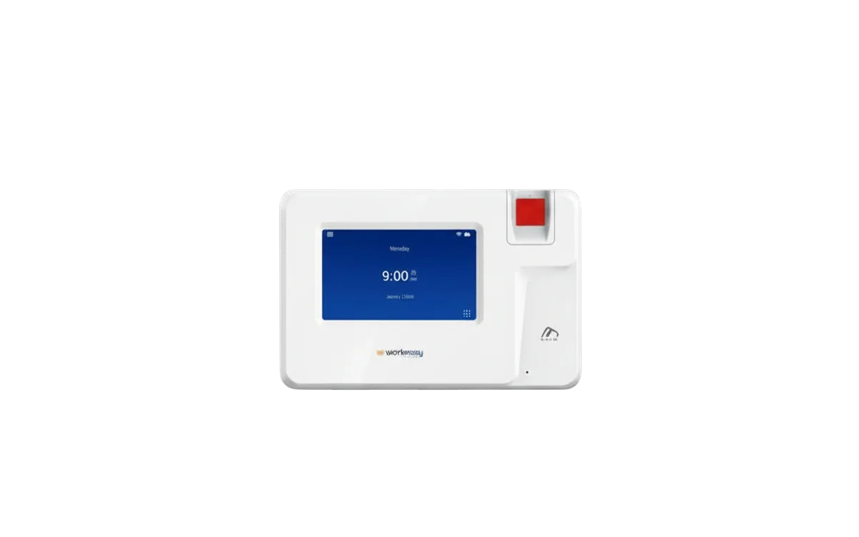 EasyClocking 200 smart optical fingerprint time clock with WiFi connectivity — compact wall-mounted design