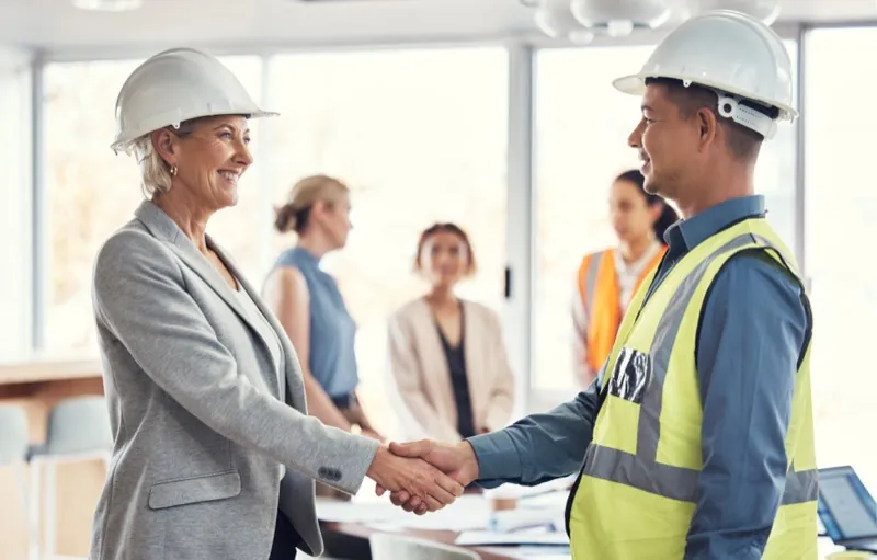 Staffing agency manager with a placed worker: staffing time tracking