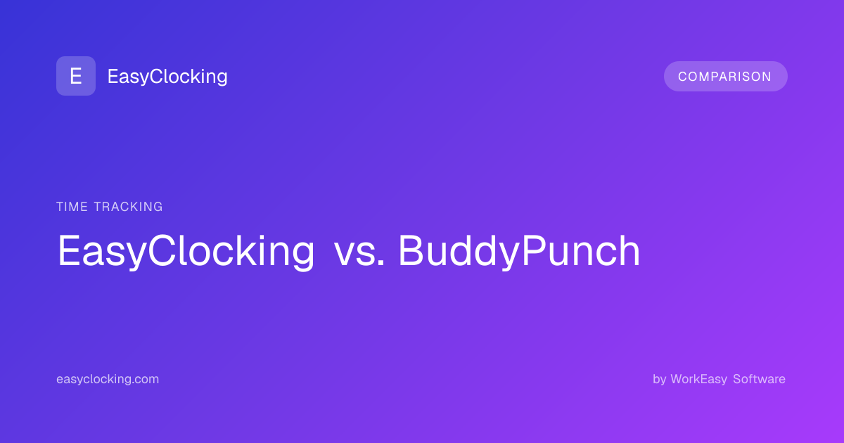 EasyClocking vs. BuddyPunch — Comparison | EasyClocking by WorkEasy ...