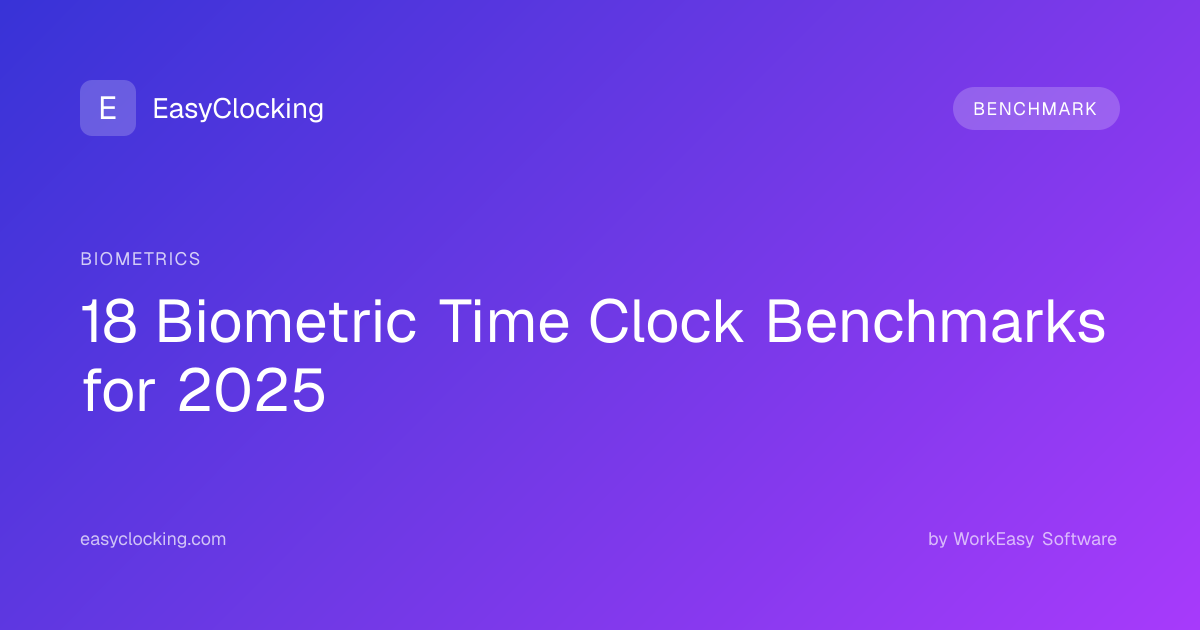 18 Biometric Time Clock Benchmarks for 2025 | EasyClocking by WorkEasy ...
