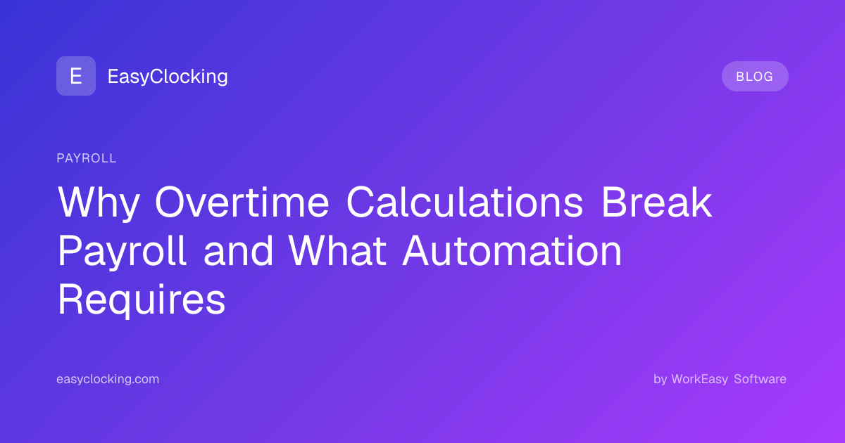 Why Overtime Calculations Break Payroll and What Automation Requires ...
